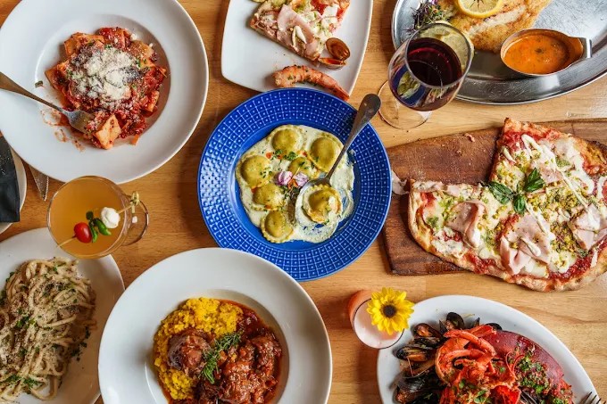 Tonnarelli pasta representing Roman cuisine at Romanissimo Cucina Italiana San Diego Gaslamp